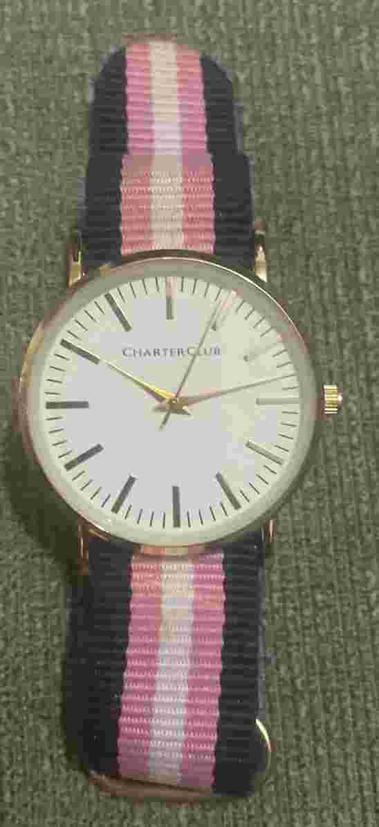 Women’s Macy’s Charter Club Watch pink blue Strap