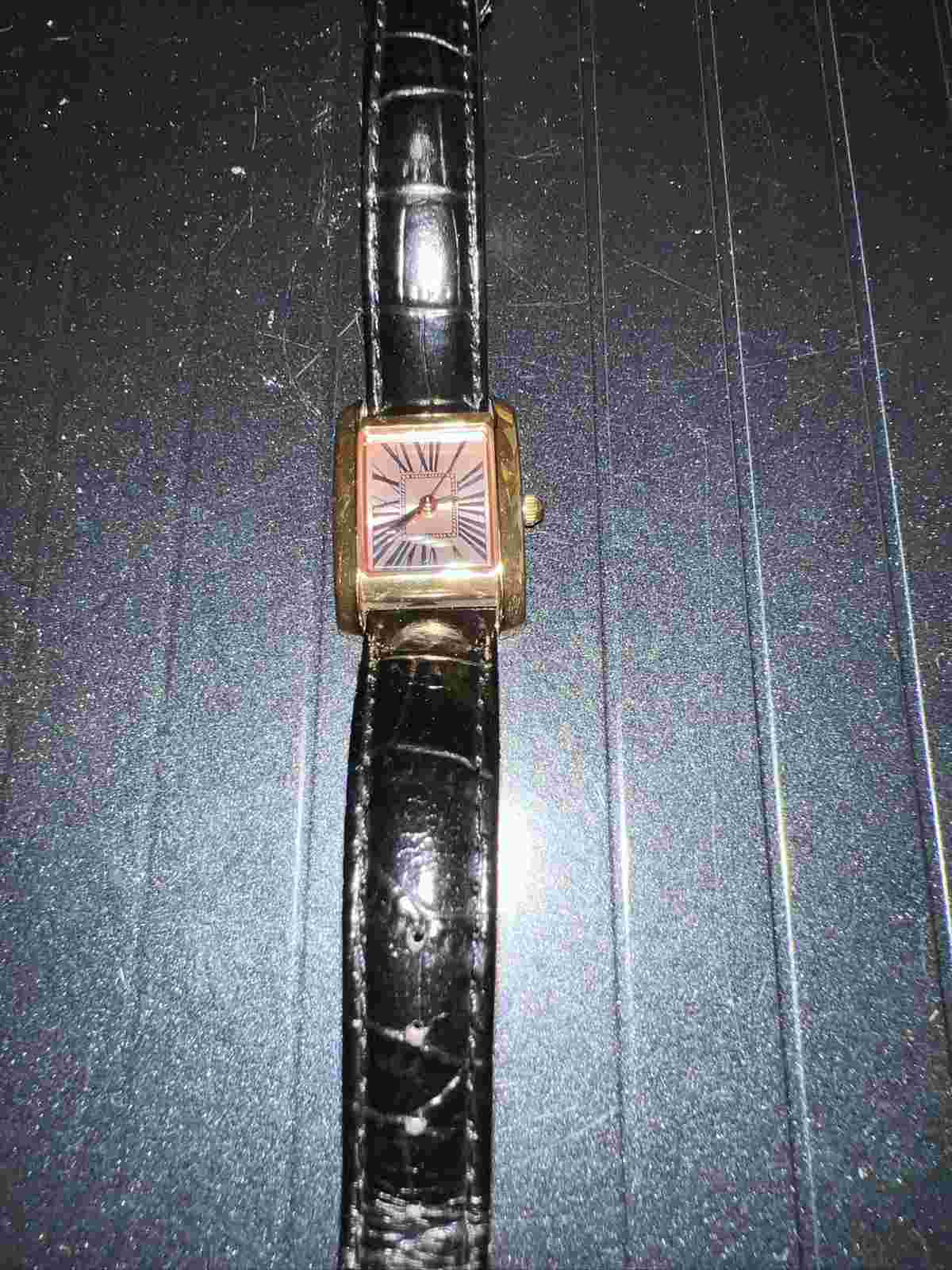 Bronzo Italia Roman Numeral Bronze Case Women's Watch w/Leather Strap - New Batt