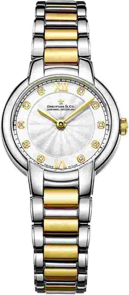 Dreyfuss Ladies Watch with Two Tone Bracelet DLB00061/D/01