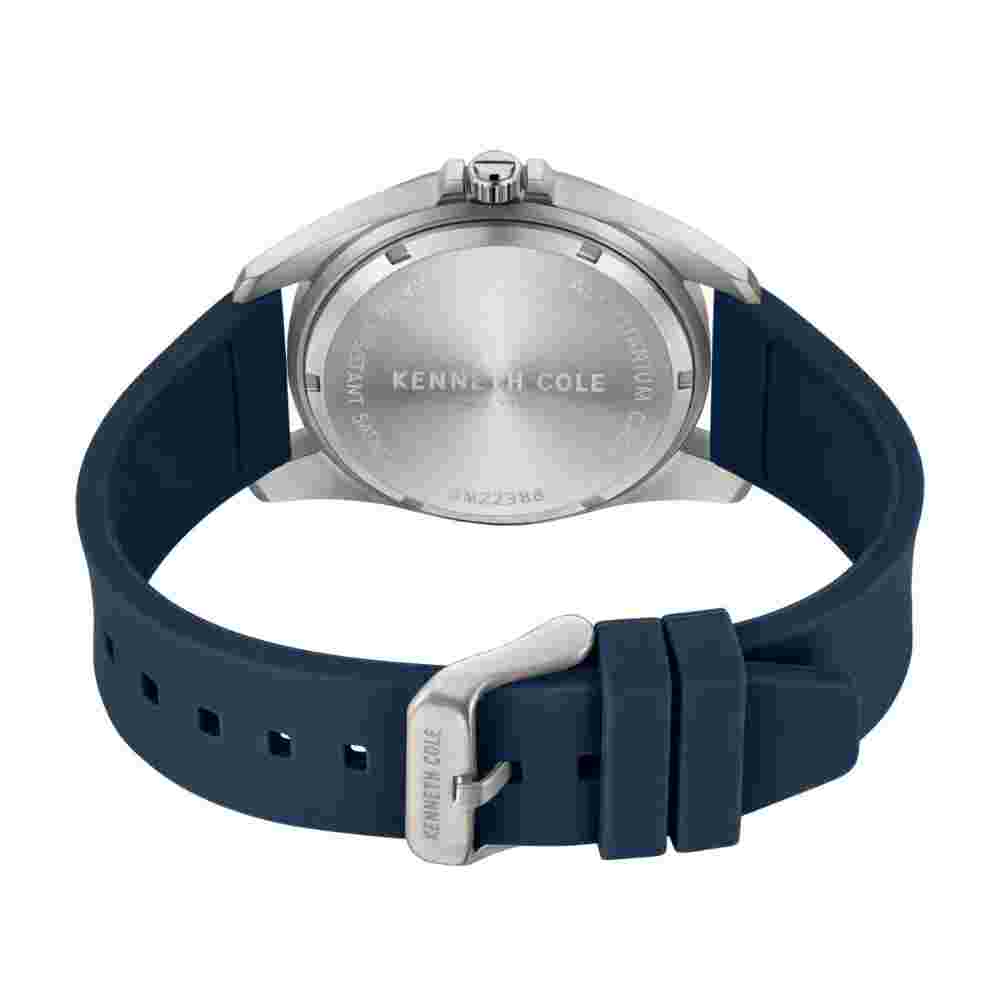 Kenneth Cole White Dial With Blue Silicone Strap Unisex Watch KCWGM2238801