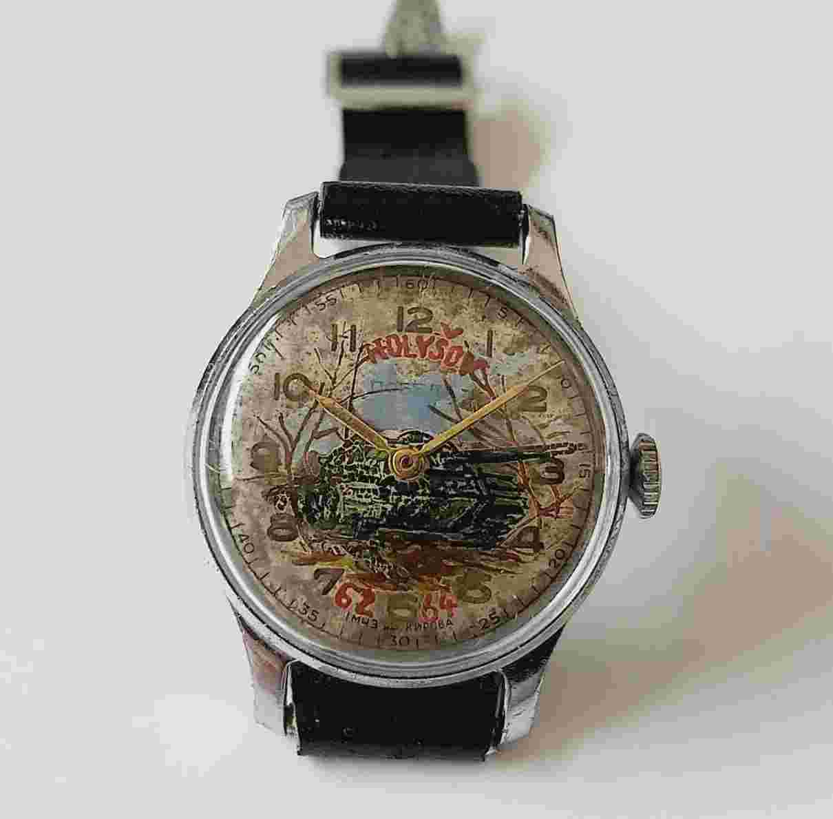 Military Pobeda Tank Regiment T-54 1950s Men's Mechanical Watch Czechoslovakia