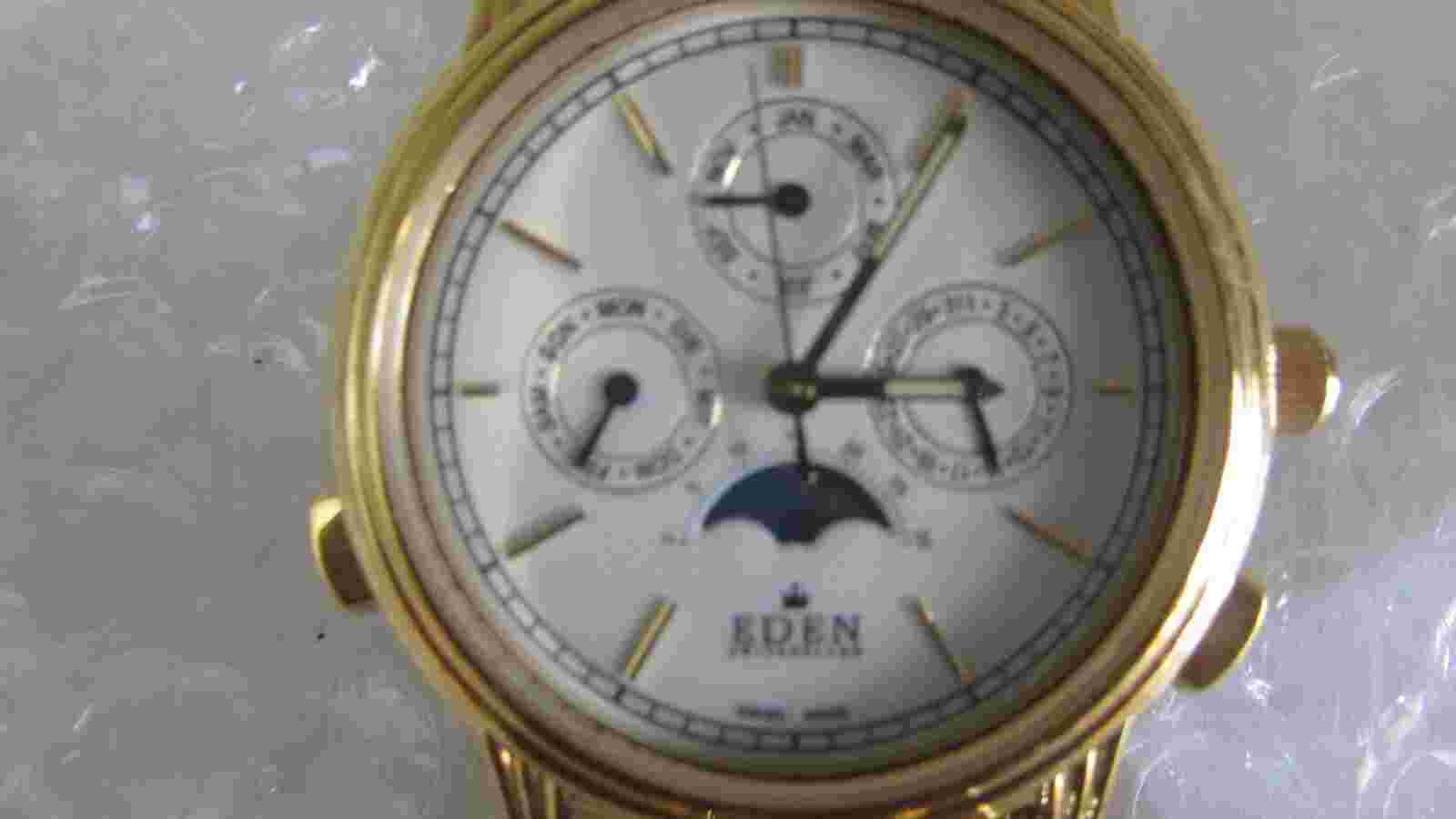 "Eden"  Moonphase watch, Quartz, Gents.