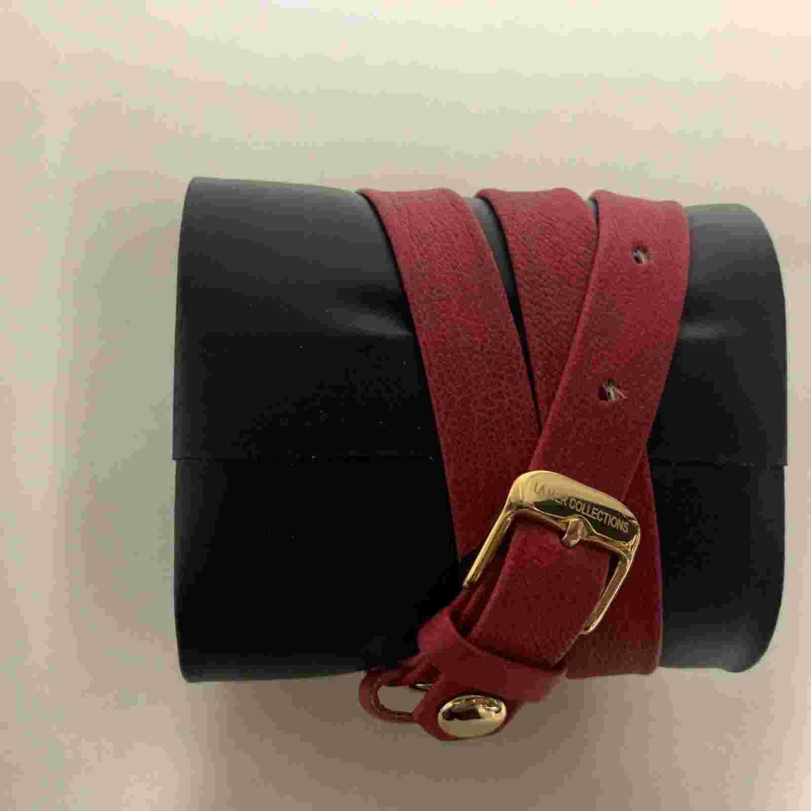 La Mer Collections LMSTW3010 Washed Berry Gold Simple Wrap New