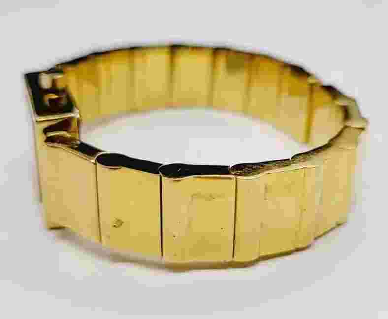 Joan Rivers Cuff Watch Gold tone Bracelet Band New Battery