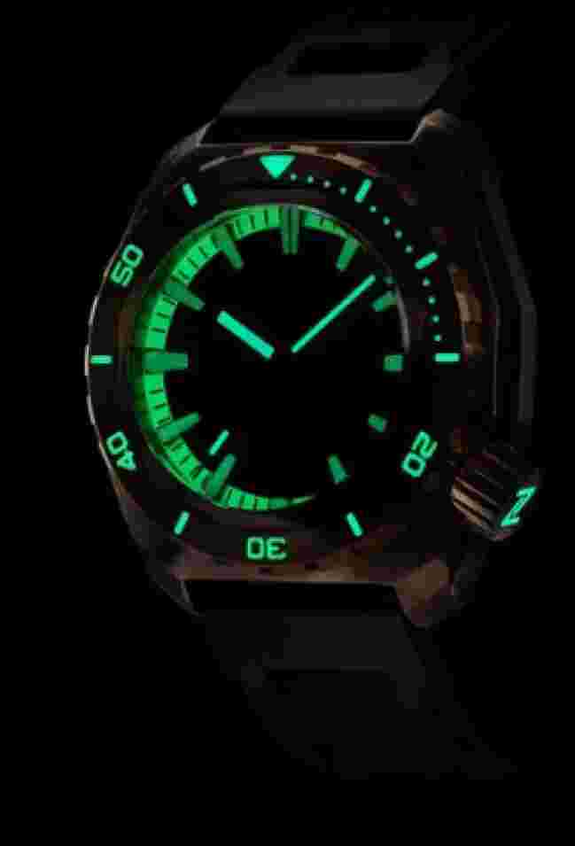 Zelos BRONZE HAMMERHEAD 1000M (V1) DIVER BLACK WITH CERAMIC BEZEL 44mm Watch