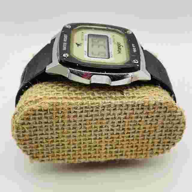 Vintage Wrangler Digital Alarm Day Date Black Band Watch