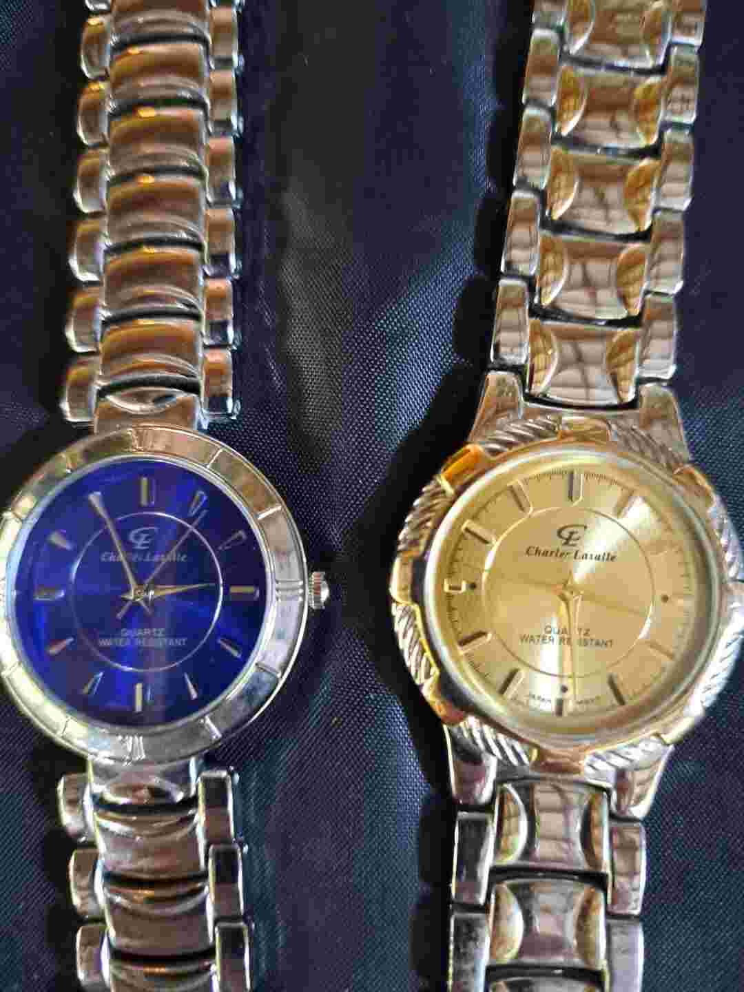 Charles Lasalle Mens Watches Lot Of 2 Untested
