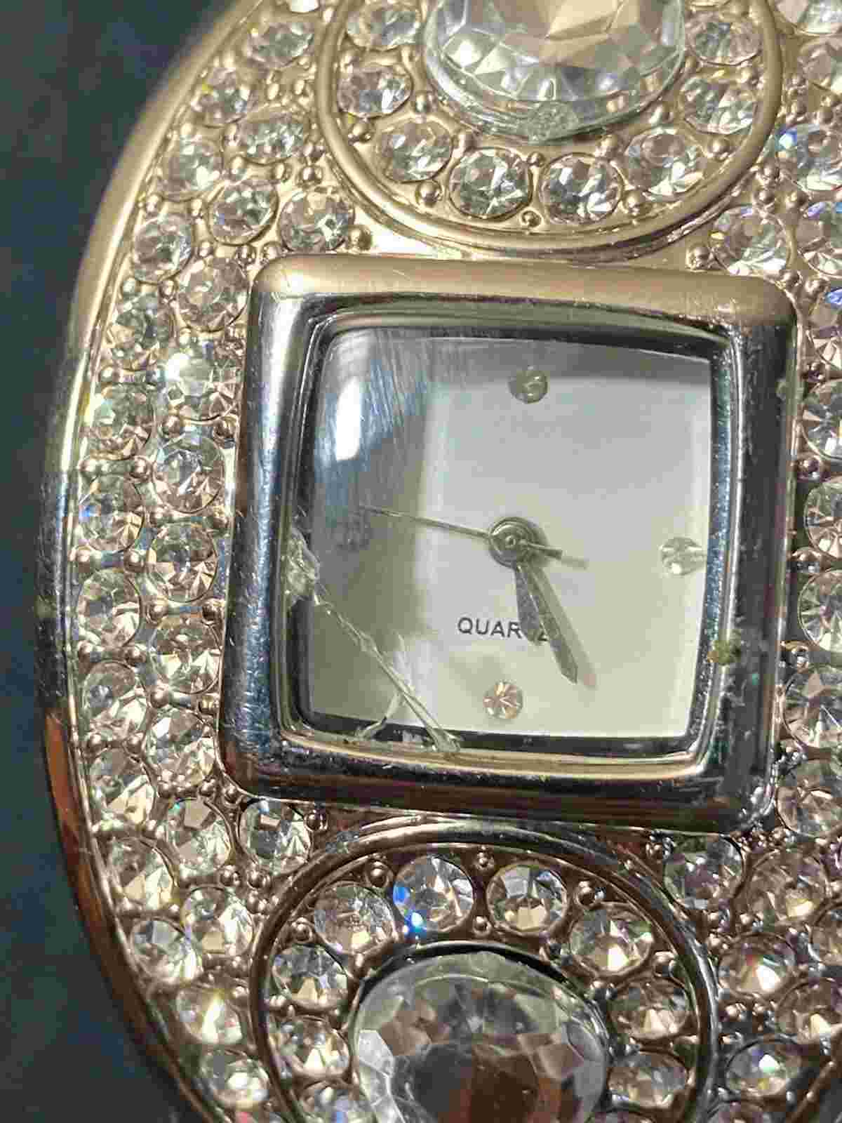 PARK LANE Silver-Tone Rhinestone Blinging Clamp Watch * Free Shipping *