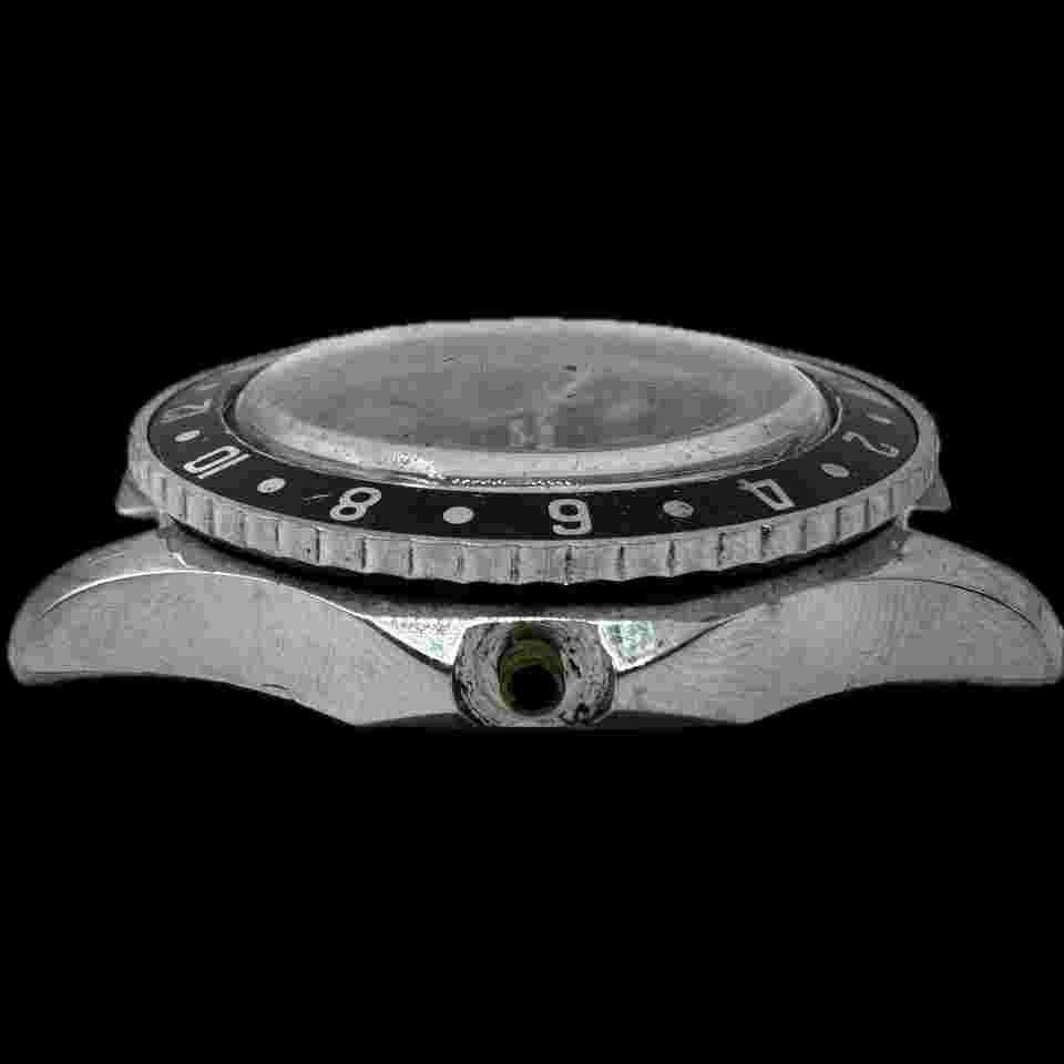 Vintage Genova GMT Diver Style Men's Mechanical Wristwatch Black for Parts