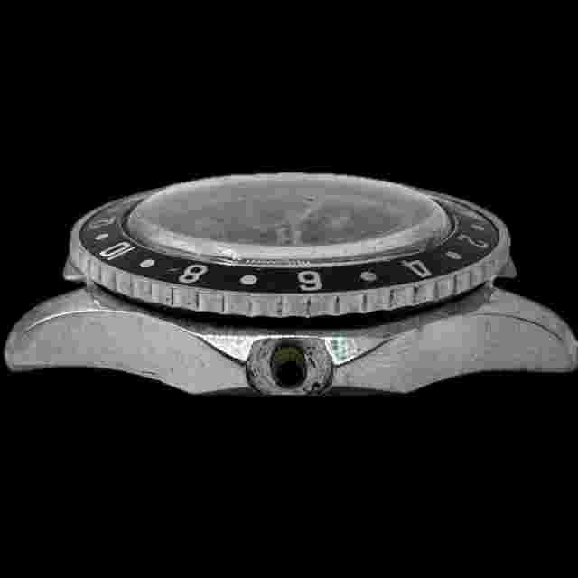 Vintage Genova GMT Diver Style Men's Mechanical Wristwatch Black for Parts