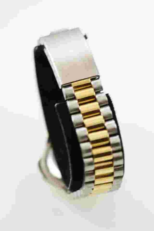 Luis Santini Watch Men Gold Silver Stainless Steel Water Resist Battery Quartz