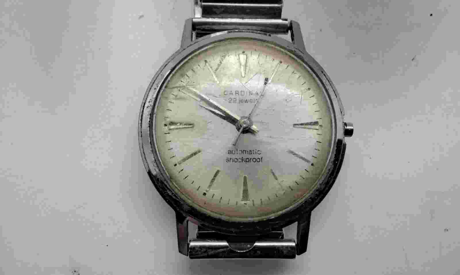 Vintage Cardinal Automatic 29 Jewels Automatic Shockproof  Not Running Parts