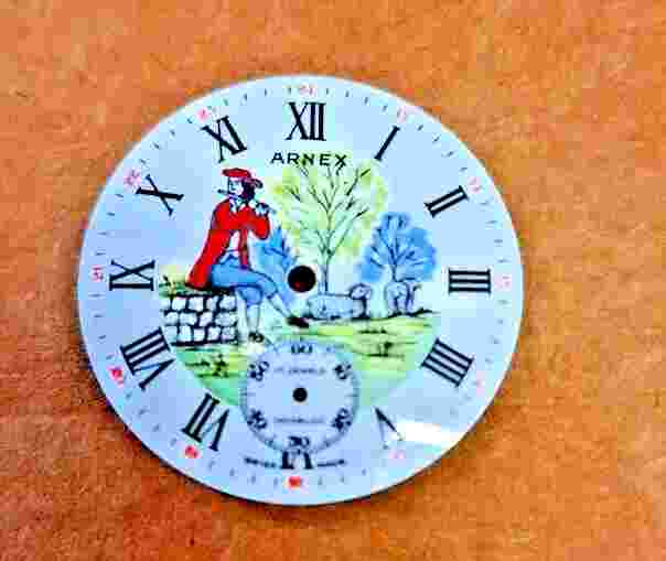 Eaglestar-Arnex  enamel pocket watch dial for UT-6498 mov. 37,5  mm