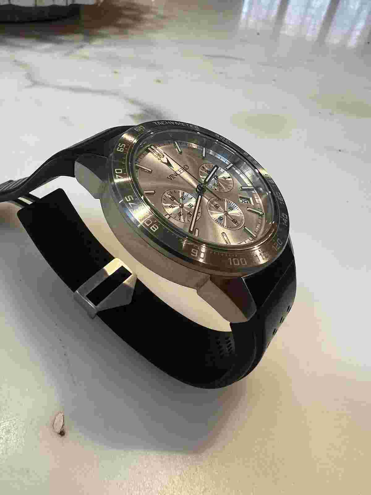 Vincero  The Rogue Chronograph Watch Chrome Silver - Athletic  Band