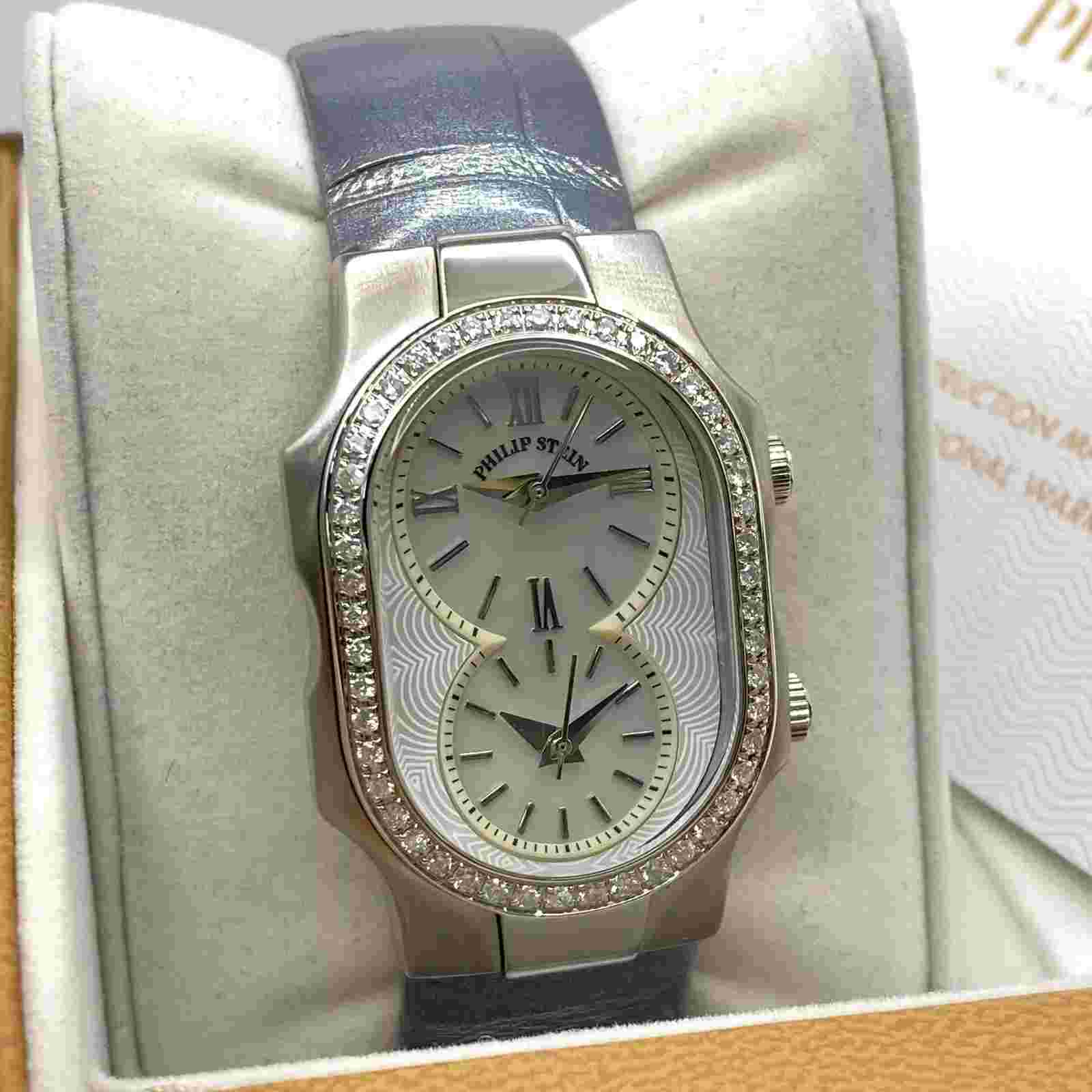 Philip Stein Signature 27mm Daimond Bezel MOP Dial Quartz Ladies Watch 1DCMOP