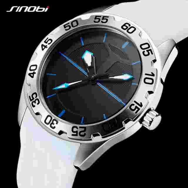 SINOBI Watch Menport Quartz Watchesilicone Waterproof & Casual