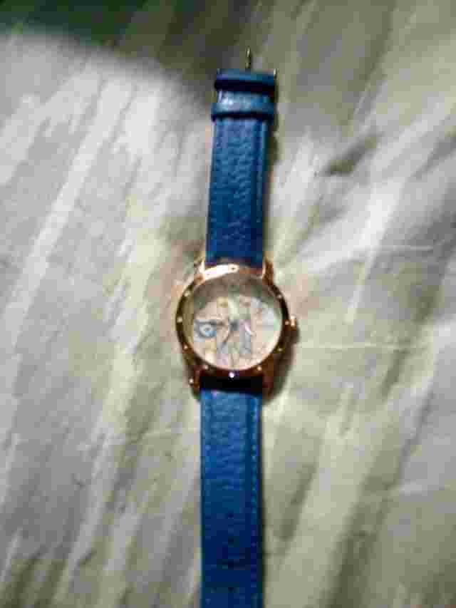 bertha betsy elephant dial blue leather ladies watch