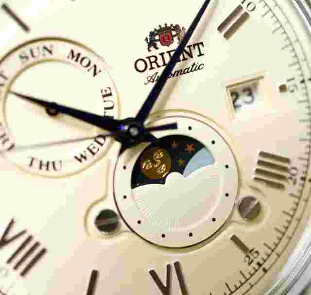 ORIENT Bambino SUN&MOON Automatic Men’s Ivory RN-AK0803Y ship from Japan