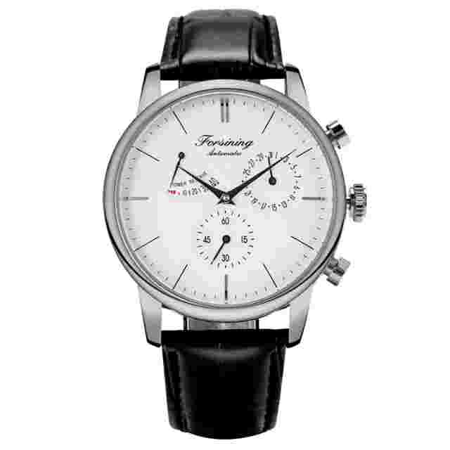 FORSINING Mechanical Automatic Watch for Men Leather Strap Power Reserve Design