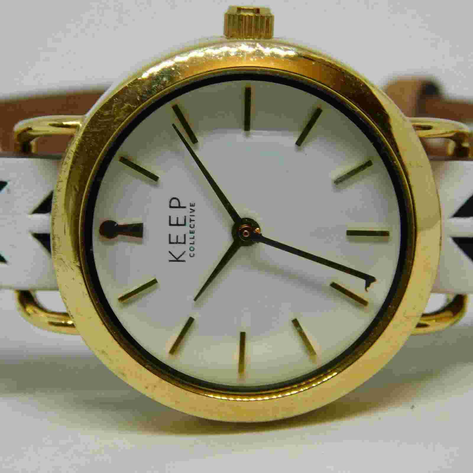 KEEP Collective Time Key Gold Tone Quartz Analog Ladies Watch