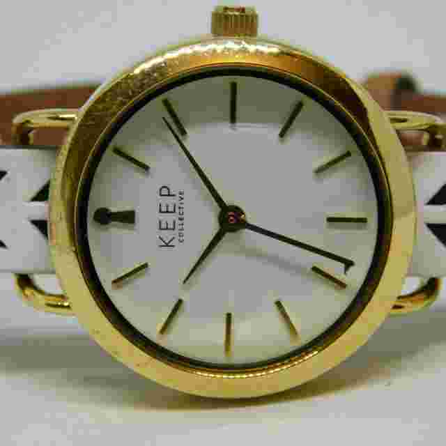 KEEP Collective Time Key Gold Tone Quartz Analog Ladies Watch