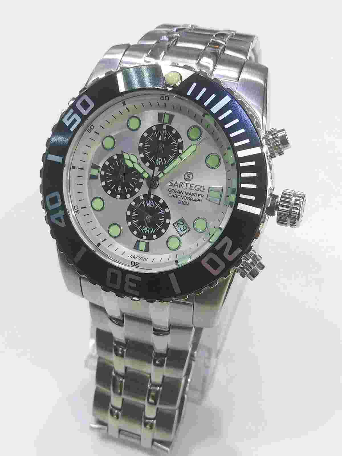Sartego Ocean Master sports Chronograph 200 meter luminous watch SPC51