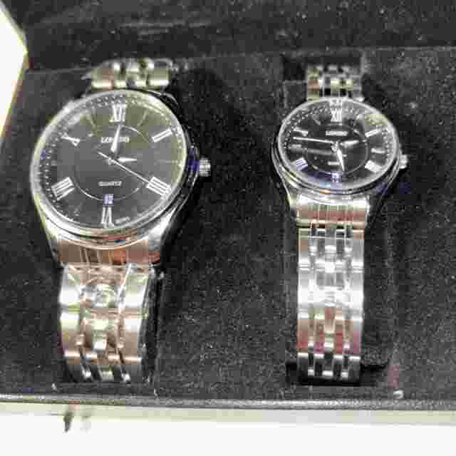 Longbo Watches His/hers Set Black Face Never Worn New Batteries