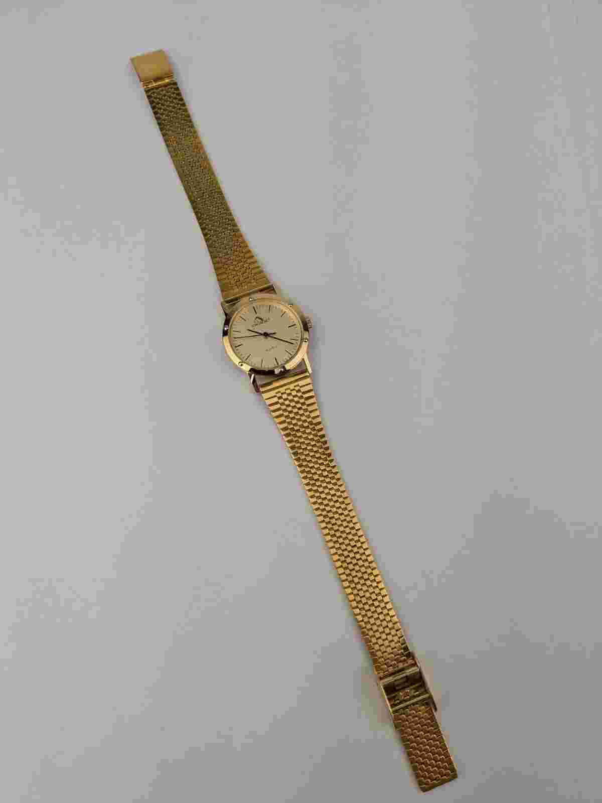 Vtg NEW OLD STOCK Jordache Women's Gold Tone Quartz Watch 23mm