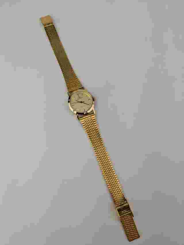 Vtg NEW OLD STOCK Jordache Women's Gold Tone Quartz Watch 23mm