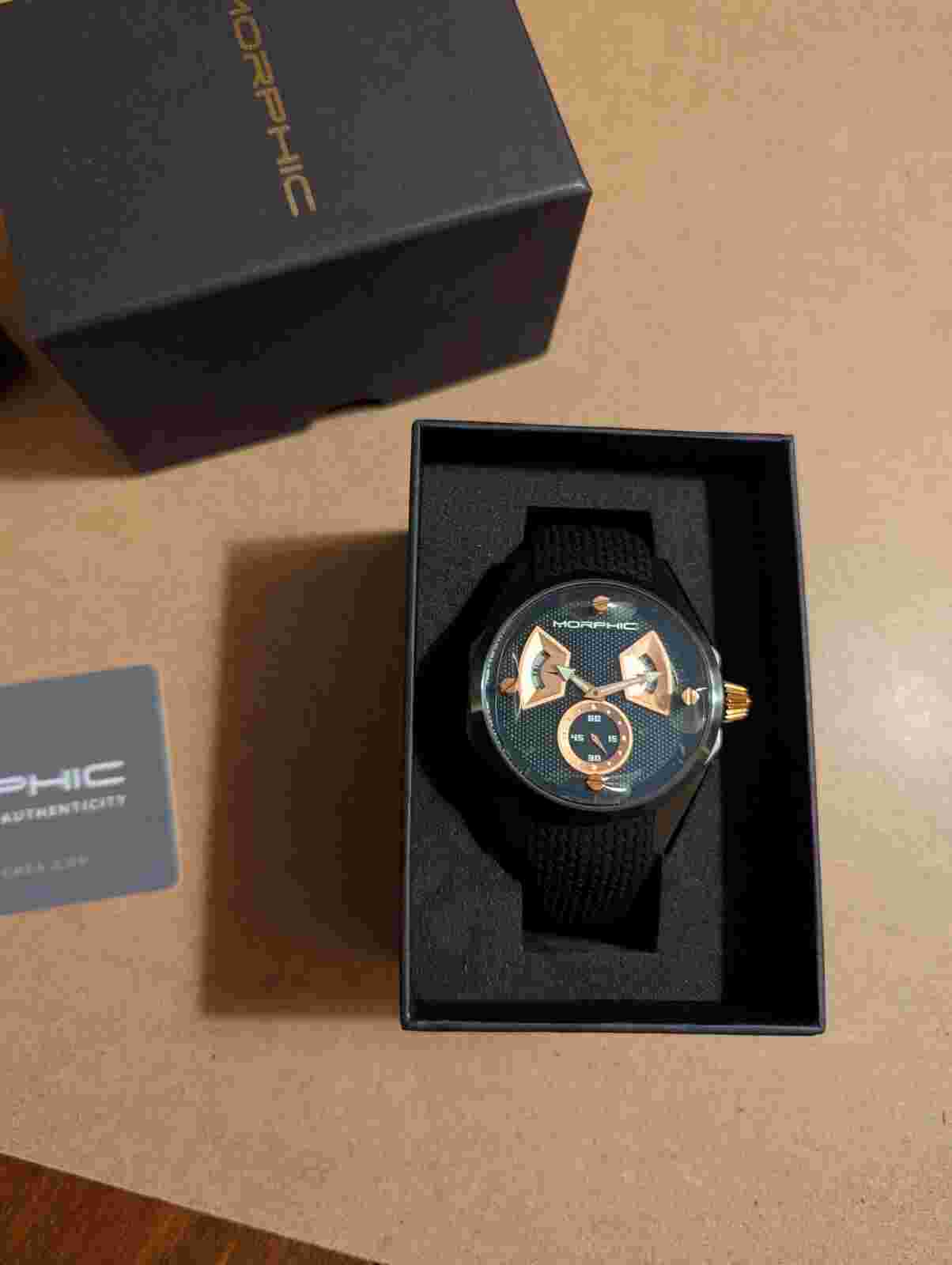 Rare Rose Gold/Black Morphic Men's Watch