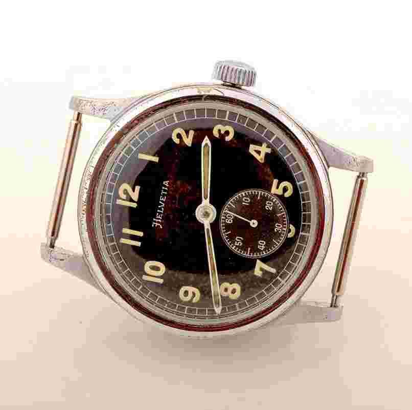 Vintage Rare Helvetia Military German DH type Watch Swiss-with warranty included