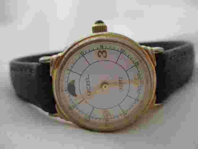Axcess Black & Gold Toned Wristwatch w/ Adjustable Band - For Parts or Repair