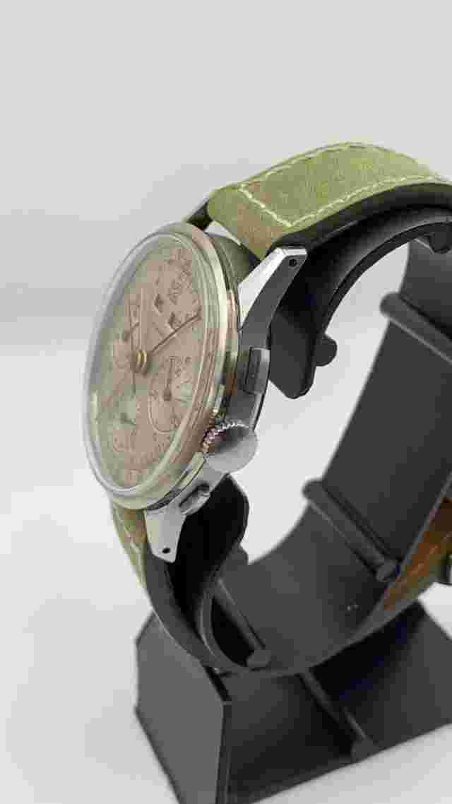 Rare Leonidas 1940s Serviced Chronograph Valjoux 72 Movement Unpolished Watch