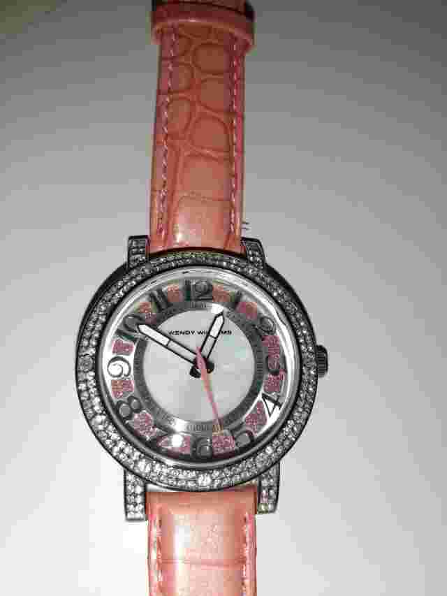 Wendy Williams Stainless Steel Watch CZ Band & Face Fits up to 8.5"