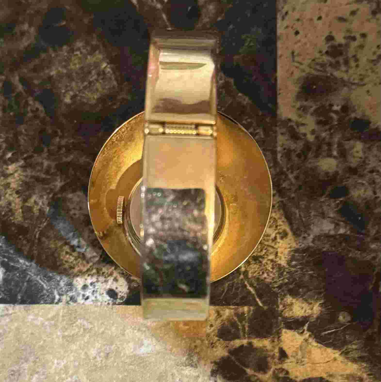 Vintage Marcel Boucher 17 Jewel Domed Bracelet Watch - New York * Paris