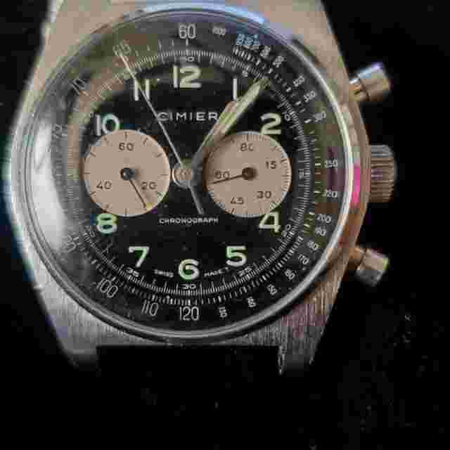 VINTAGE MENS CIMIER CHRONOGRAPH WRISTWATCH /PANDA DIAL