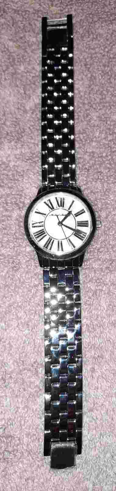 Michael Anthony Solid Stainless Steel Mens Watch MOP Face Roman Numerals Boxed🆕