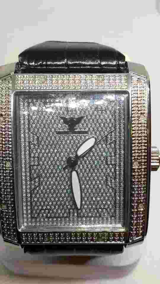 NEW Diamond King Men's Watch Natural Diamonds Iced Out Diamond Dust Dial