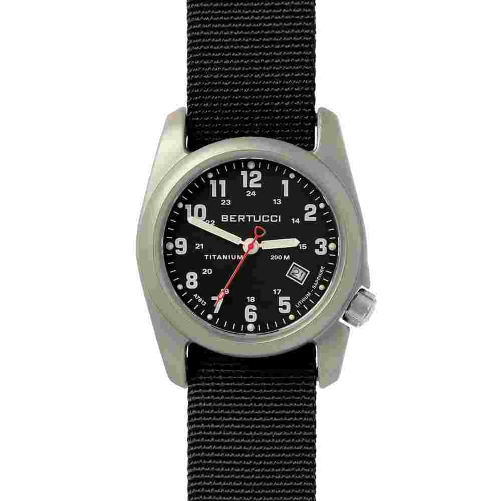 Bertucci A-2T Men Black Dial Black Nylon Band Swiss Quartz Watch - 12722