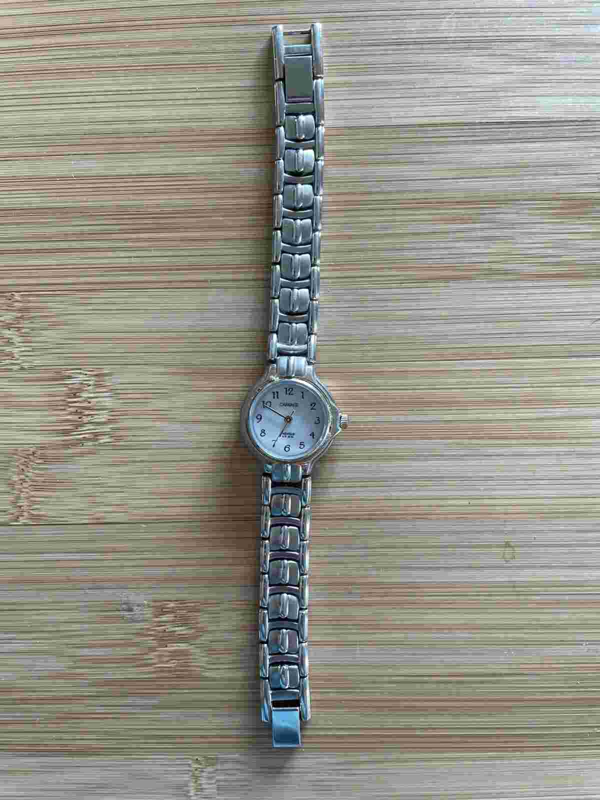 Carriage By Timex Indiglo White Dial Stainless Steel Silver Band
