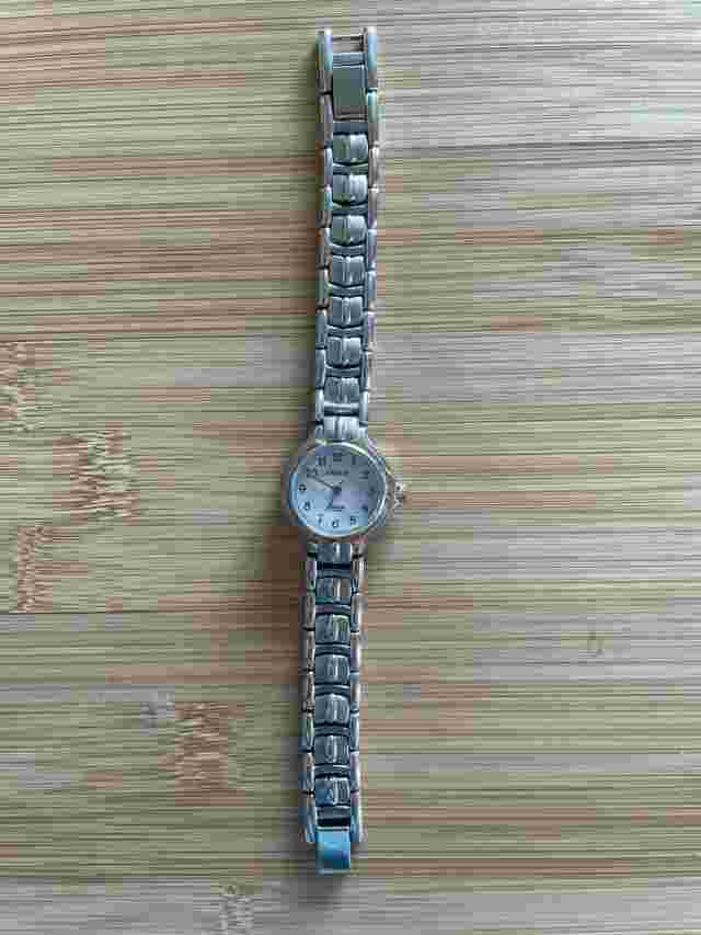 Carriage By Timex Indiglo White Dial Stainless Steel Silver Band