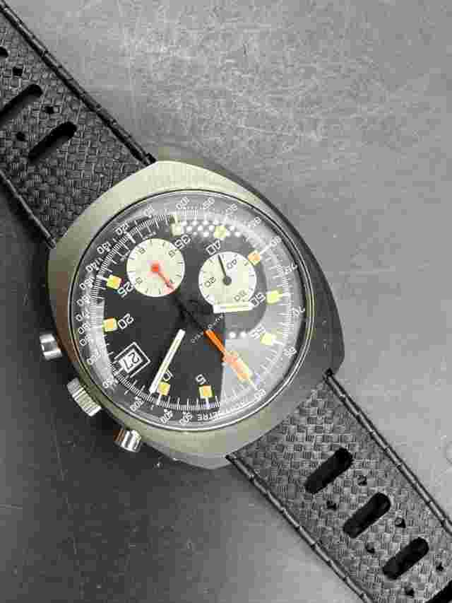 Vintage Lemania Automatic Chronograph Ref 9803 Caliber 1341 Swiss Made Watch