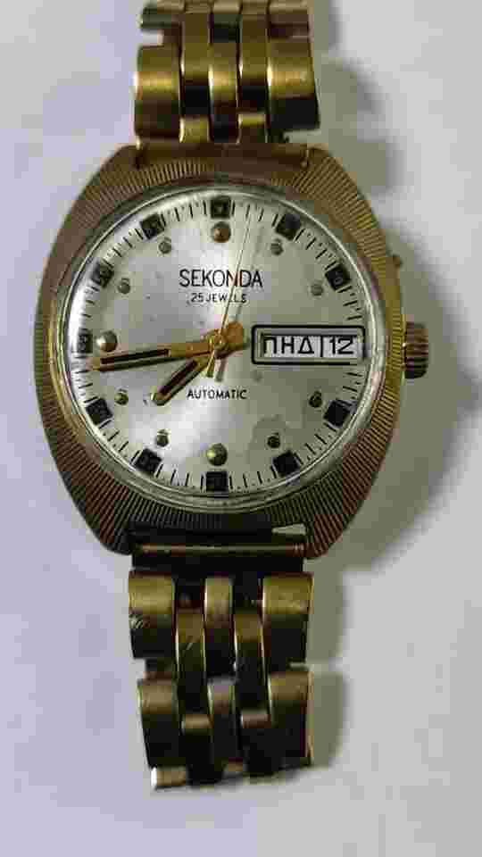 USSR Mechanical wrist Watch Seconda automatic 80 years 25 jewels Слава