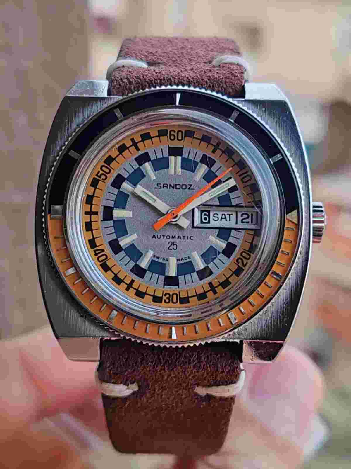 Sandoz Rally Diver Automatic Vintage - Rare Dial