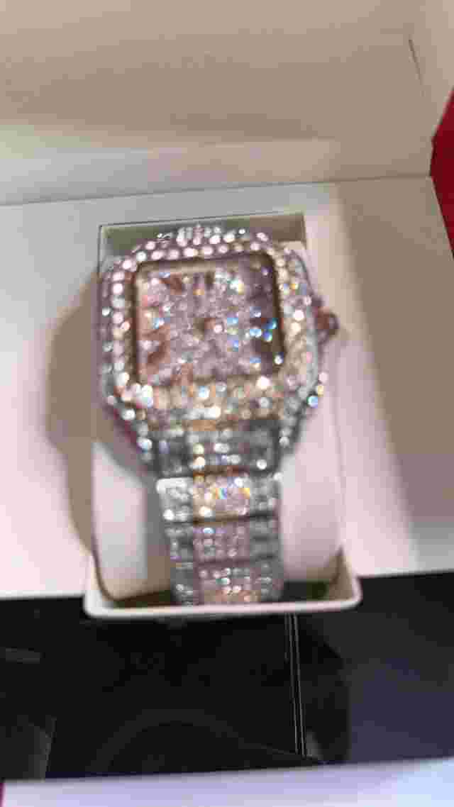 cartier moissanite watch