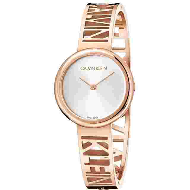 Womens Watch CK CALVIN KLEIN MANIA KBK2M616 Steel Gold Rose Size M SWISS MADE