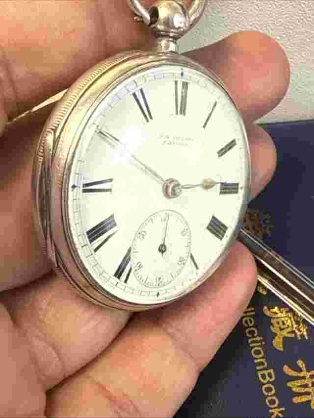 Jw Benson Silver Fusee Pocket Watch Good Working Order