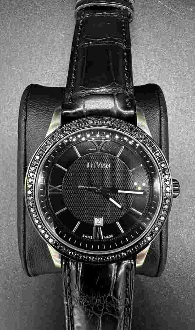 LeVian Classico Collection Blackberry Diamond Stainless Watch ZAG 190 $5129