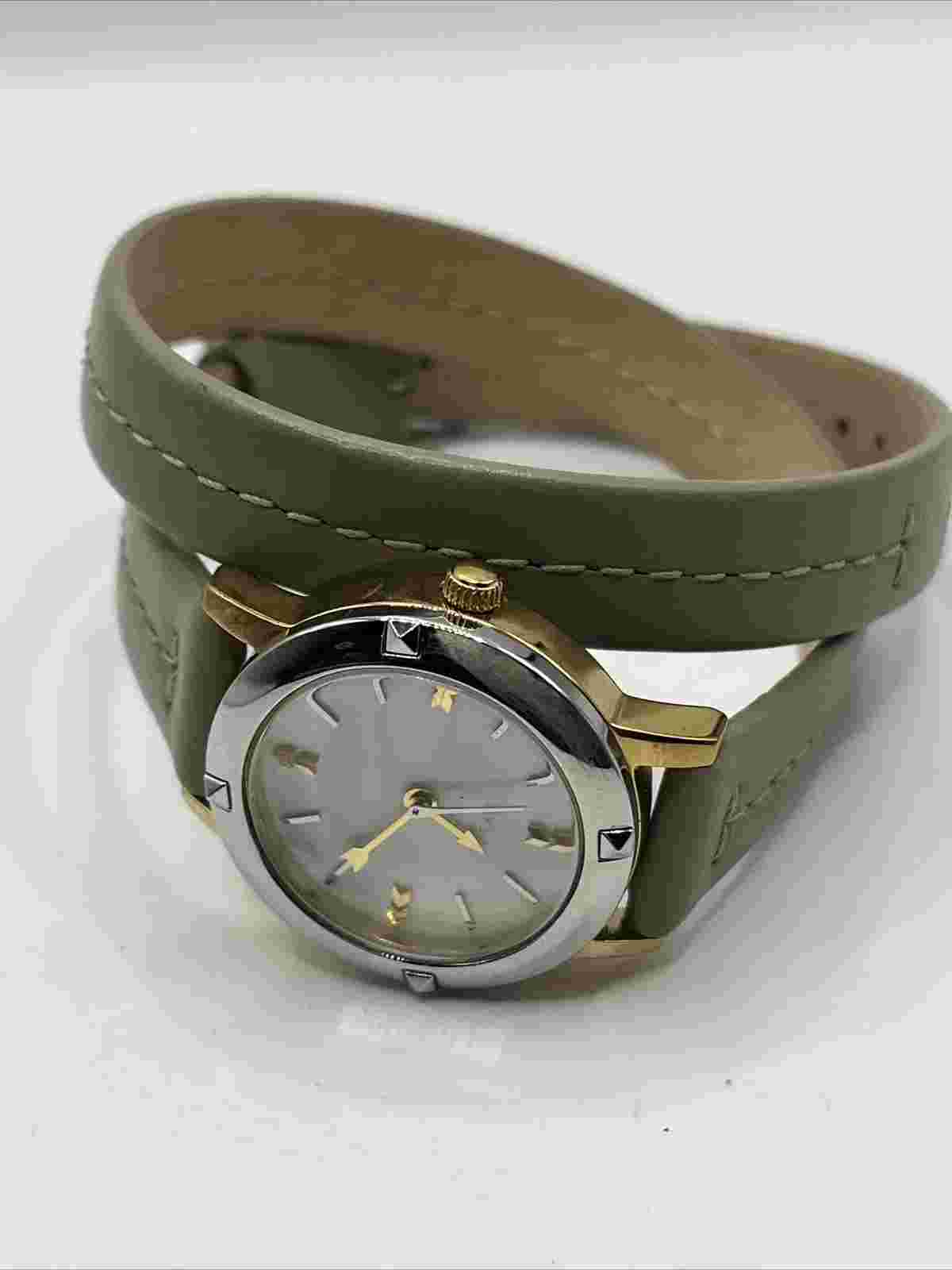 Stella & Dot Women's Quartz Watch Wrap Leather Band- New Battery