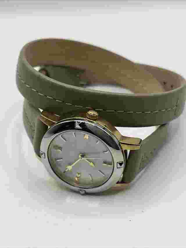 Stella & Dot Women's Quartz Watch Wrap Leather Band- New Battery